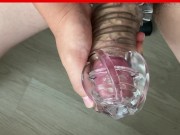 オナホールを突き抜けるほどの大量射精／Massive ejaculation that penetrates the onahole