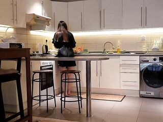 Lonely Stepmom Cooks Dinner For Step-Son Then Implores Him To Bang Her