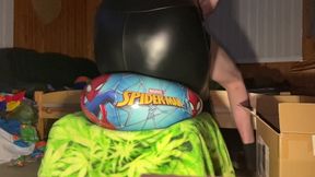 One 50cm Beachball Slowly Popped Under Our 160kgs! Full Lenght Slow Motion!