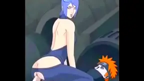 Konan Tempts Pain with Steamy Moves in Sultry Naruto Ninjutsu Tryst