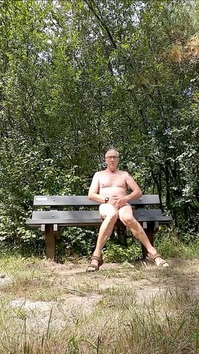 EXHIBITIONIST SEXY GRANDPA SEXSHOW CUMSHOT IN PUBLIC OUTDOOR FOREST   Clip 1