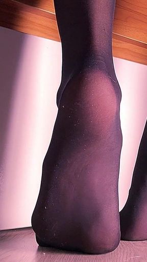 Nylon Feet High Heels