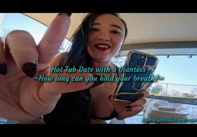 Hot Tub Date with a Giantess- How Long Can You Hold Your Breath?