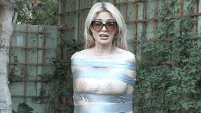 Luscious Gigi Allens Is Caught In A Plastic And Duct Tape Cocoon!