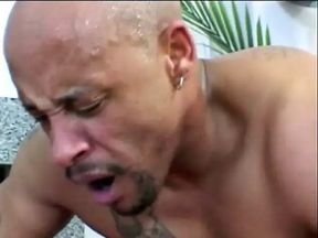 Slim brunette swallows black dude&#039;s cock then bends over for doggy-style