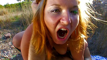 Chunky french redhead gets her ass hole fucked