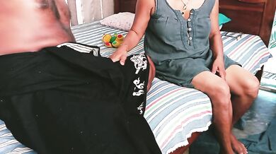 Sri Lankan aunty deep tongue kissing in the wild with clear Sinhala voice