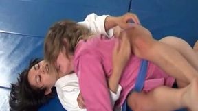 I get really turned on by watching two raunchy women grapple