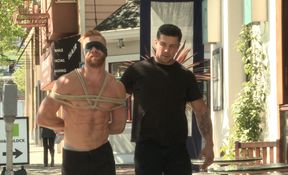 Cumming on the face of a ginger after playing with him