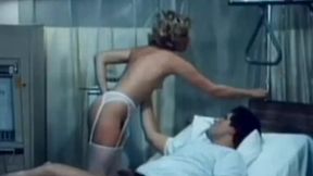 Vintage German Nurse gets big pole in her classic retro tits