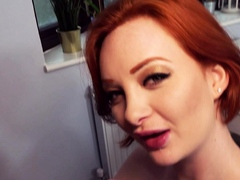 big tits hairy redhead milf pick up from german guy casting
