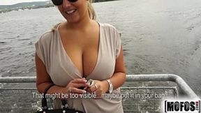 Sultry Cherlyn seduces strangers in public and gives them sucks