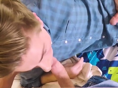 Sexy teen has a crush on his stepbro