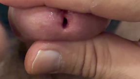 Cumpilated Handjob Fat Cock and Pissed