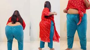 muslim bbw arab girl start workout front of trainer & he start masturbat by see her huge ass & boobs