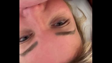 POV Aubrey Kate rimming man ass until she cums