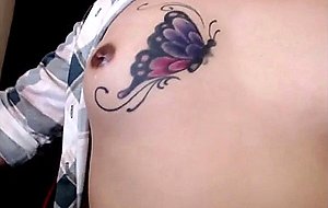 Rubbing an inked shemale