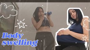 Inflating my belly with an inflator