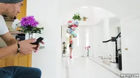 Petite Kenzie Kai sets up a wild party with Xander, her stepbro.
