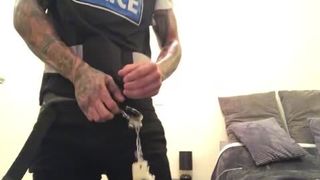 Tatted Cub unwraps And Masturbates Off