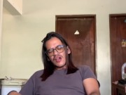 stroking my cock in the chair