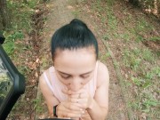 Risky Blowjob in Public Park