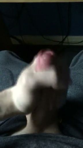 Stroking Throbbing Cock Until Cum