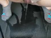 Steamy Car Piss - Got My Socks All Messy Too!