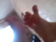 Артем сосет сам себе дрочит ногами лижет ноги self suck autofellatio self footjob