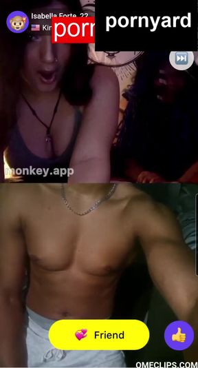 Webcam teen gets caught on cam while reacting to homemade porn