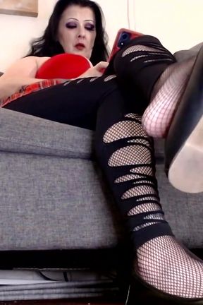 Ballet Flats Dangling Fishnets