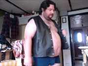 fat guy on a walkway