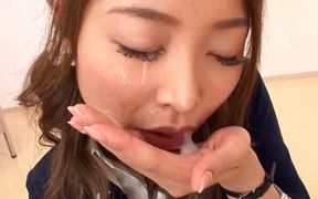 Watch Iroha Natsume take control with her expert blowjob techniques