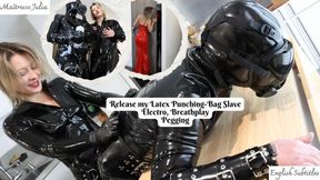 I Release My Latex Punching Bag Slave: Electro, Breathplay and Pegging! - Mistress Julia
