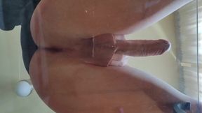 Self-fuck until I’m dripping cum everywhere big ass sissy anal pegging gay transgender tgirl