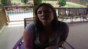 BBW brunette shows her pretty lips
