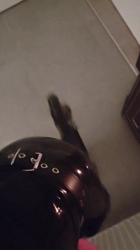 Full Latex Moments Before I Fuck Your Pussy with My Strap-on - Mistress Julia