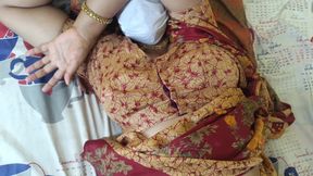 Red Color Saree Cheating Housewife 2