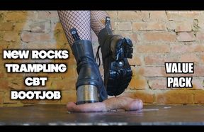Hell under Gothic New Rock Boots - Cum Crushed from your Cock & Balls under Heavy Metal Heels **VALUE PACK  - all versions in 1 video**