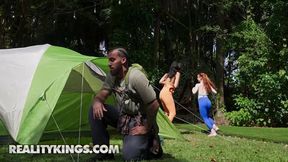 REALITY KINGS - Besties Roxie Sinner & Amy Quinn Enjoy Their Camping Trip With A Steamy Threesome