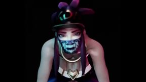 Akali from KDA Rides a Monstrous Beast for Intense Hentai Action