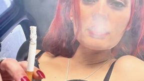 Locked in Car: 3 Cigarettes Thick Smoke ASMR Seduction