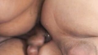 Blonde Tranny Bitch Sucks 2 Cocks In Interracial Threesome.