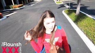 Wonder Woman catches her Cheating Man and getting cramped - Anastasia Rose