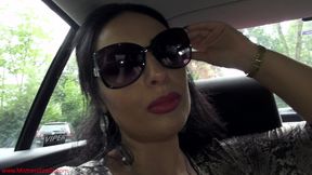 Boot cleaning in the car - a glimpse at Mistress Ezada