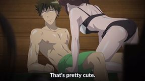 Uncensored Hentai fuck at the beach and in sauna with hot busty babes