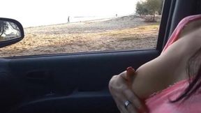 Gettin' Down N' Dirty: Juicy Amateur Chick Exposes Herself in Busy Public Spot