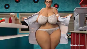Hot Mature Waitress gets pounded by her BBC chef in 3D anime