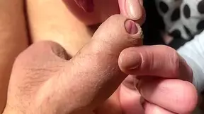 ForeSkin play and CumShoot in Mouth