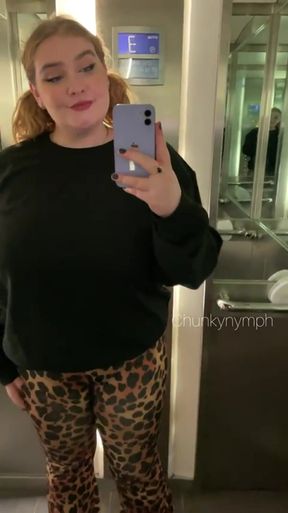 Quickie in a crowded elevator